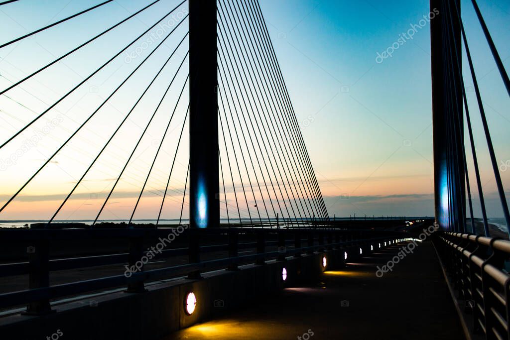 Indian River Bridge evening view 