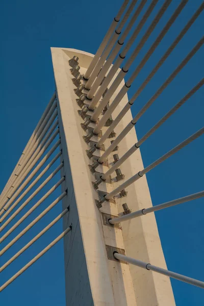 Budowy Mostów Kablowych Podgorica — Zdjęcie stockowe