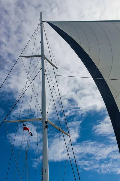 Voilier Gréement Yacht Contre Ciel République Dominicaine — Photo