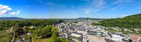 Panorámás Kilátás Nyílik Salzburg Környéke Ausztria Varrott Panoráma — Stock Fotó