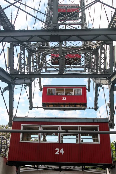 Kabiny Projektowania Ferris Koło Wesołym Miasteczku Wiedniu Austria — Zdjęcie stockowe