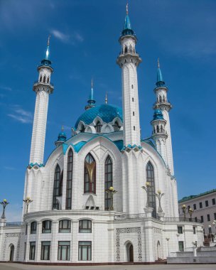 Güzel ve zarif görünümü Kul Şerif Camii. Kazan şehir, Tataristan, Rusya Federasyonu.