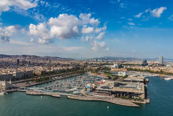 Veduta Aerea Del Porto Della Città Barcellona Spagna — Foto Stock