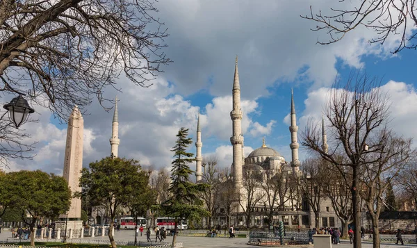 Голубая Мечеть Мечеть Султана Ахмеда Турецкий Sultan Ahmet Camii Стамбуле — стоковое фото