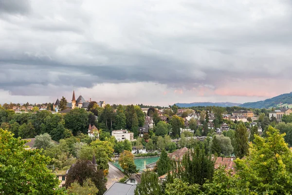 Veduta Del Fiume Della Città Vecchia Berna Svizzera — Foto Stock