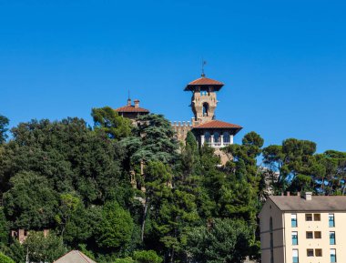 Cenova, İtalya dağ başında Watchtower