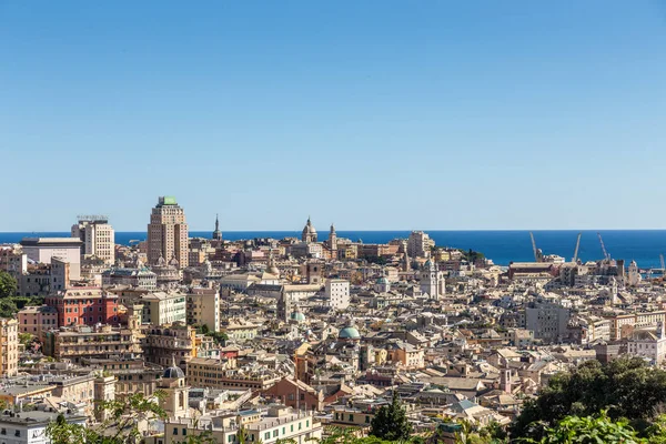 Vista Dalla Cima Della Montagna Nel Centro Genova — Foto Stock