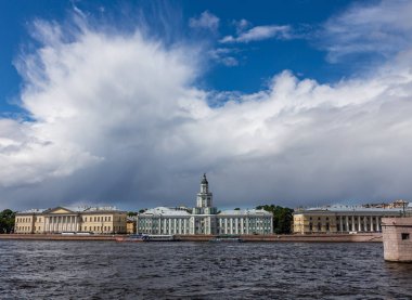 Kunstkamera, Antropoloji Müzesi ve Etnografya binanın görünümünü. St. Petersburg. Rusya.
