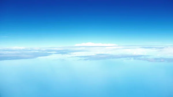 Clouds sky view of the aircraft.