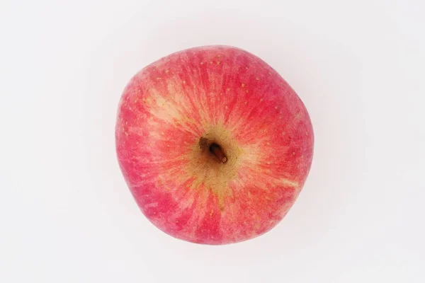 Pomme Rouge Fraîche Sur Fond Blanc — Photo