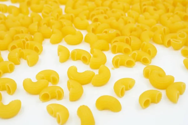 Raw Macaroni White Background — Stock Photo, Image