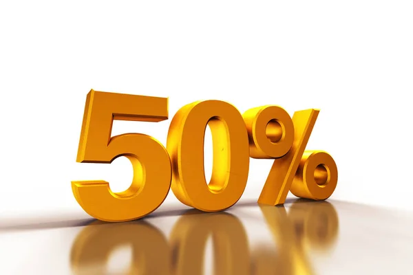 Render Text Percent Gold — Stock Photo, Image