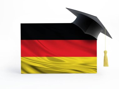 Almanya bayrağının mezuniyet başlığı - Yurtdışında öğrenim Üç Boyutlu Resim