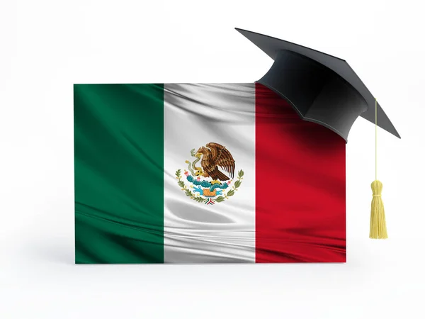 Tapa Graduación Bandera México Estudio Extranjero Ilustración Aislada —  Fotos de Stock