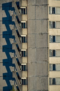 Chernoby terk edilmiş şehir yüksek katlı bina terk