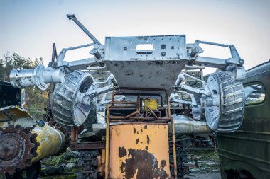 kaza tasfiye katıldı terk edilmiş radyoaktif ay buggy.  