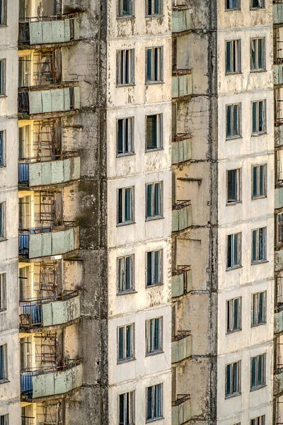 Chernoby Terk Edilmiş Şehir Yüksek Katlı Bina Terk — Stok fotoğraf