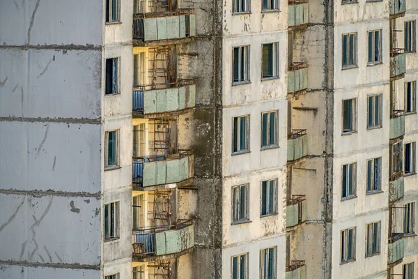 Chernoby Terk Edilmiş Şehir Yüksek Katlı Bina Terk — Stok fotoğraf