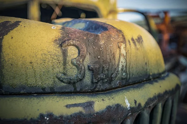 2018 Pripyat Ukraine Thrown Rusty Cockpit Soviet Truck Lying Radioactive — Stock Photo, Image