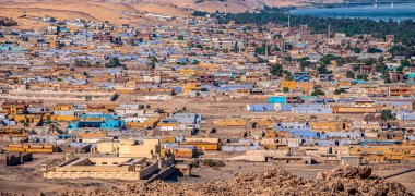 görünümü, Nubia'lı renkli villag Panoraması