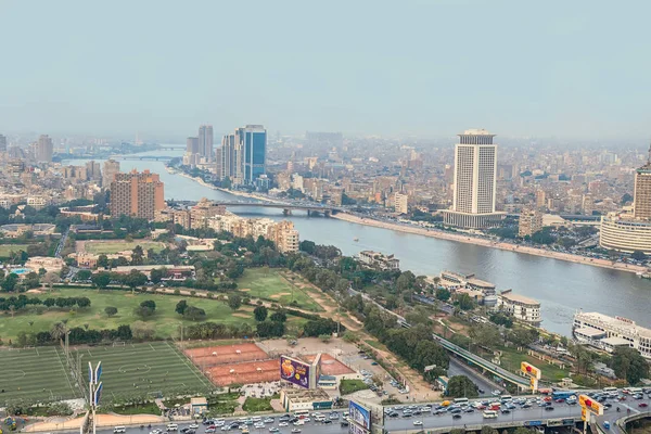 2018 Κάιρο Αίγυπτος Πανοραμική Άποψη Του Κεντρικού Και Επιχειρηματικό Τμήμα — Φωτογραφία Αρχείου