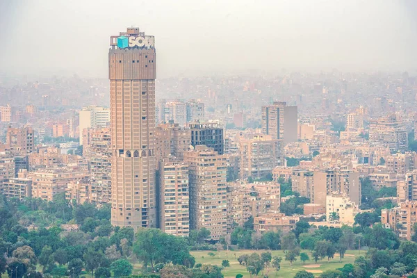 2018 Kahire Mısır Panoramik Merkezi Kentin Yüksek Kule Afrika Sermaye — Stok fotoğraf