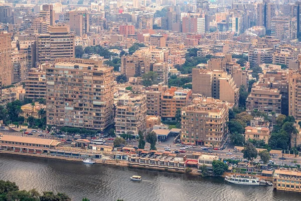 2018 Cairo Egypte Panoramisch Uitzicht Centrale Zakelijke Deel Van Stad — Stockfoto