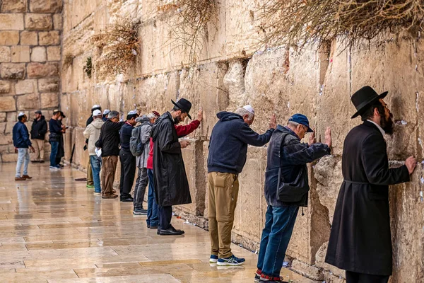 2018 Jerusalén Israel Creyendo Que Los Judíos Están Orando Cerca —  Fotos de Stock