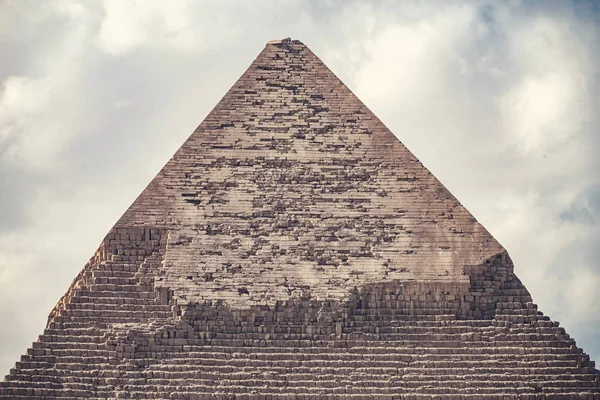 Incredible View Complex Ancient Pyramids Background Incredible Sky Hot Day — Stock Photo, Image