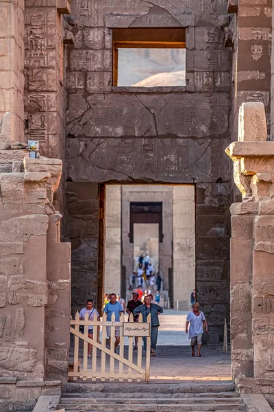 2018 Luxor Egito Entrada Para Antigo Templo Medinet Abu Com — Fotografia de Stock