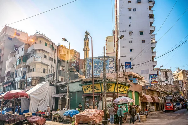 2018 Alexandria Ägypten Helle Und Farbenfrohe Straßen Einer Alten Afrikanischen — Stockfoto