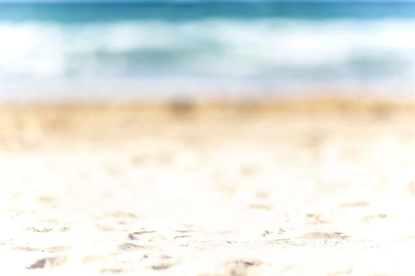 Fundo Verão Borrado Praia Brilhante Quente Costa Oceano — Fotografia de Stock