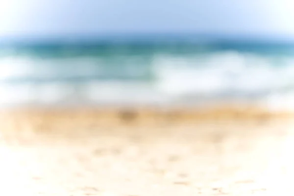 Fundo Verão Borrado Praia Brilhante Quente Costa Oceano — Fotografia de Stock
