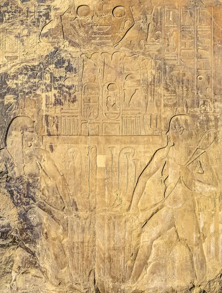 Ancient Symbols Ancient Egypt Walls Tombs Royal City Luxor — Stock Photo, Image