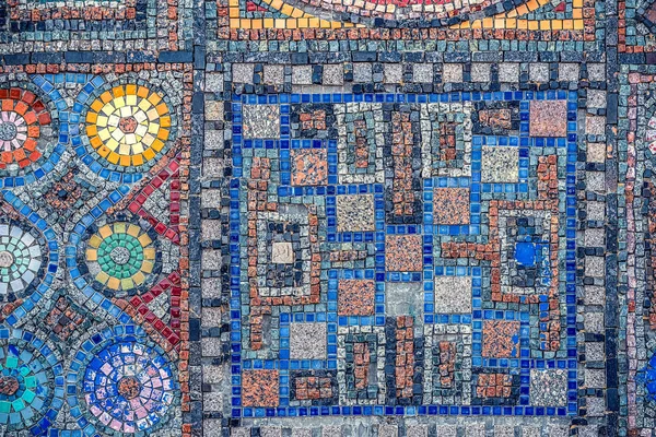 Sangat Indah Dan Jelas Mosaik Kuno Dinding Masjid Kuno Mesir — Stok Foto