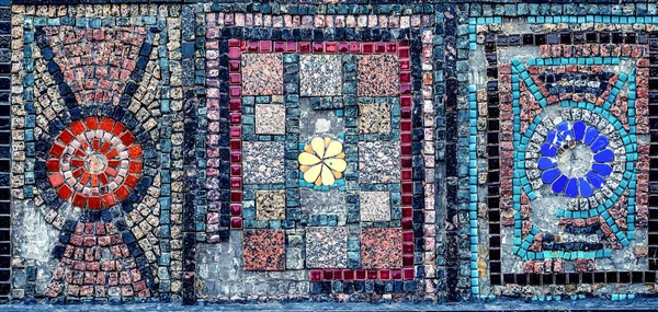 Incredibly Beautiful Vivid Ancient Mosaic Walls Ancient Mosque Egypt — Stock Photo, Image