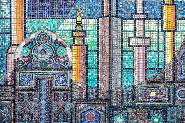 Неймовірно Красиві Яскраві Мозаїку Стінах Древньої Мечеті Єгипті — стокове фото