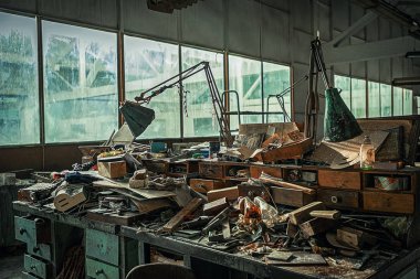 Sovyetler Birliği zamanlarda atılan fabrikada işyerinde bozukluğu