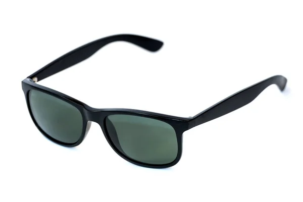 Svarta Snygga Solglasögon Med Objektivet Isolerad Vit Bakgrund — Stockfoto