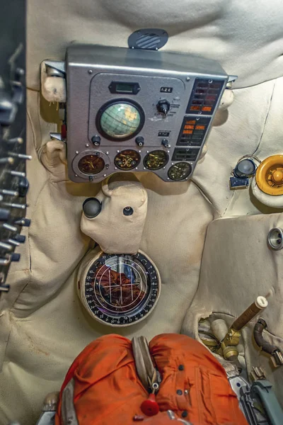 2019 Zhytomyr Ucrania Instalación Una Cabina Del Astronauta Soviético Museo —  Fotos de Stock
