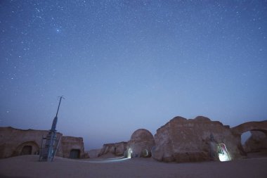 Star Wars ecek Espa Uzayalanı, Tozeur, Tunus - görüntü için yıldız savaşları filmin çekim 4 bölüm için çölde inşa