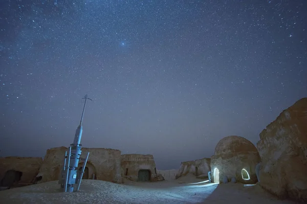 Star Wars Mos Espa Spaceport Construído Deserto Para Filmar Quarto — Fotografia de Stock