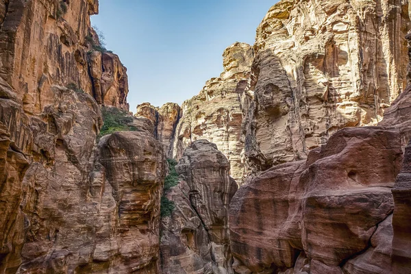 Canyon Rocheux Étroit Incroyablement Impressionnant Magnifique Mystique Sik Dirigeant Vers — Photo