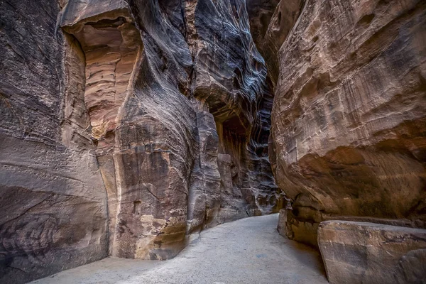 狭窄和令人难以置信的印象 美丽和神秘的岩石峡谷 Sik 走向珀斯 — 图库照片