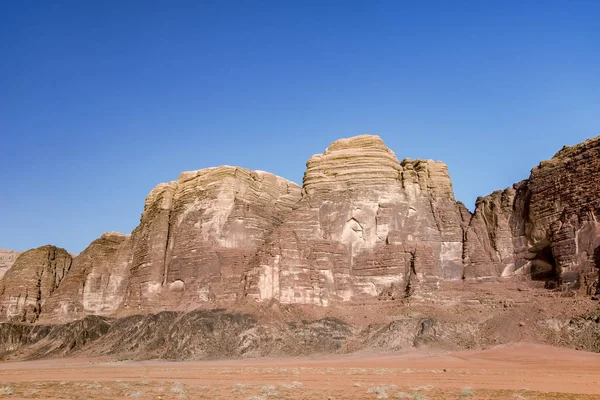 Απίστευτο Σεληνιακό Τοπίο Στο Wadi Rum Στην Ιορδανική Έρημο Της — Φωτογραφία Αρχείου