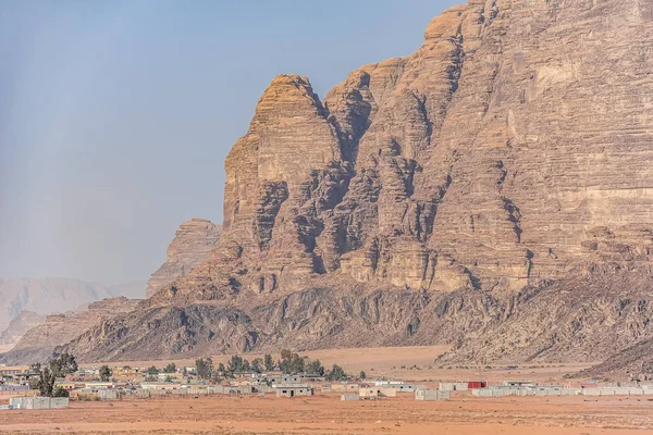 Increíble Paisaje Lunar Wadi Rum Desierto Jordano Arena Roja Wadi — Foto de Stock