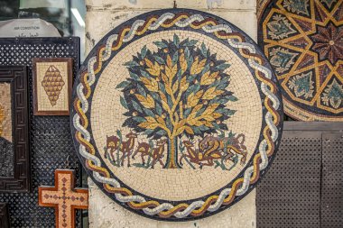 Hayat ağacı mozaik Madaba Ürdün