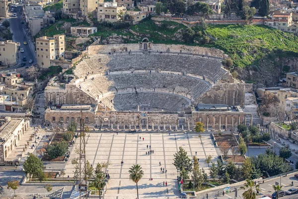 Blick Auf Das Südrömische Theater Zentrum Von Amman Jordanien Bild — Stockfoto