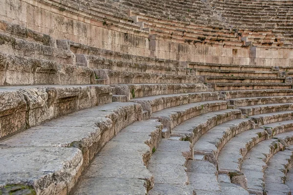 Widok South Roman Theatre Centrum Ammanu Jordania Obraz Selektywne Skupienie — Zdjęcie stockowe