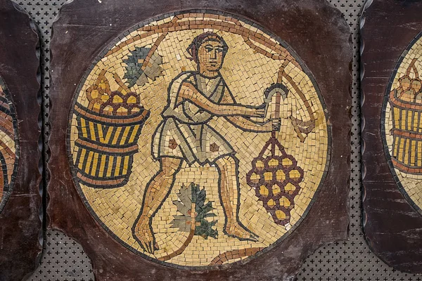 Antik Grekisk Mosaik Det Arkeologiska Museet Den Arabiska Staden — Stockfoto
